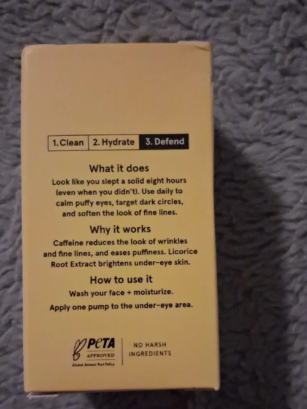 LUMIN Dark Circle Defense Balm - White with Yellow Trim